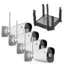 Wi-Fi Camera Bundle with Router / Includes 4 XB42W-GEN3 Cameras / 1 RG-E5(US) Router 