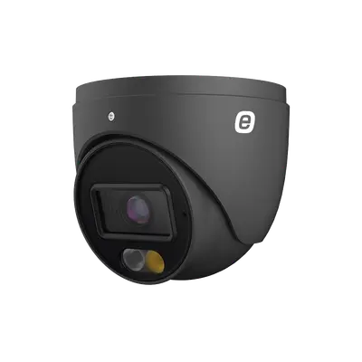 [XE43D-GEN3(BLACK)] Turret IP 4 MP / POE / 98ft (30m) Smart Dual Light (IR & White Light) / WDR / Micro SD / Built-In Microphone / IP67 / 2.8 mm Lens / Cloud Video Recording / Metal Housing / Support Smart Events / Dark Grey Color  (NEGRO, 4 Mp)