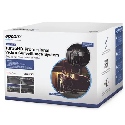 TurboHD 1080p Lite Kit / 4 Channel DVR / 4 cameras (2mp) Color 24/7 / Power Supply / Installation Accessories